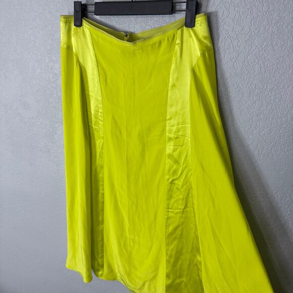 Rag & Bone Lucille Silk Midi Skirt Green Size 4 - Picture 3 of 10